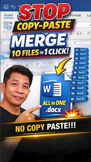 STOP Copy-Paste! 😱 Merge Word Files Instantly!