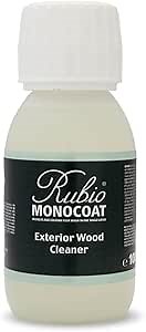 Rubio Monocoat Exterior Wood Cleaner, 20 ft² | Superior Outdoor Cleaning | Removes Discoloration & Dirt from Wooden Surfaces | Restores Natural Beauty Prior to Finishing Treatment | 100 Milliliters
