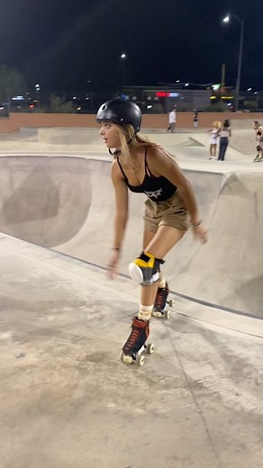 olivia wardlow on Instagram: "Clip without the flip from last year’s rollercon skatepark tour at Craig ranch…bummed I can’t make it this year ❤️ #craigranch #rollerskate #reels #patina #quadskate #throwback #lasvegas"