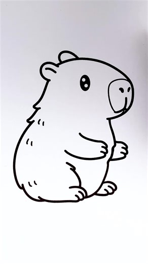 Cute Capybara Coloring Art