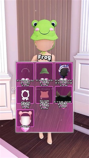 Cute Hat Combos Tutorial 🐸🦀😺 PART 1 #dresstoimpress