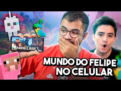 Joguei o mundo Minecraft do Felipe Neto no celular!