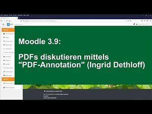 Moodle 3.9: PDFs diskutieren mittels "PDF-Annotation"