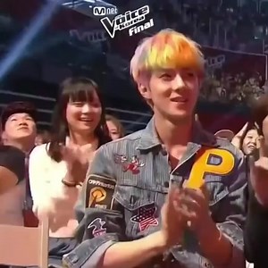 2K views · 380 reactions | Bring back #Sehun who came to see The Voice Korea finals with his rainbow hair colour #EXO WeAreOne❤️ | I Love EXO | Facebook