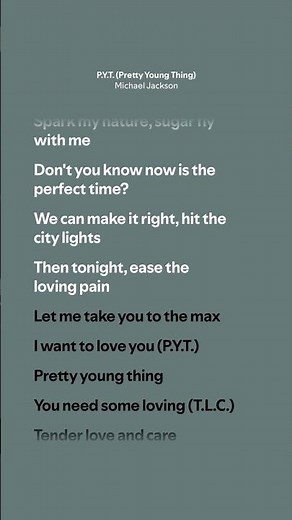 P.Y.T. (Pretty Young Thing) - Michael Jackson (Lyrics)