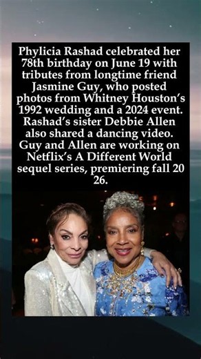 Phylicia Rashad Turns 78 Jasmine Guy & Debbie Allen Send Birthday Tributes #PhyliciaRashad