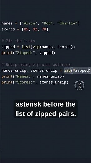 How to Unzip Lists in Python Using Zip with Asterisk