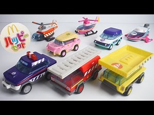 ハッピーセット のりものブロック 全８種 開封 2018/8/31～ Japanese McDonald happy meal toys vehicles block マクドナルド