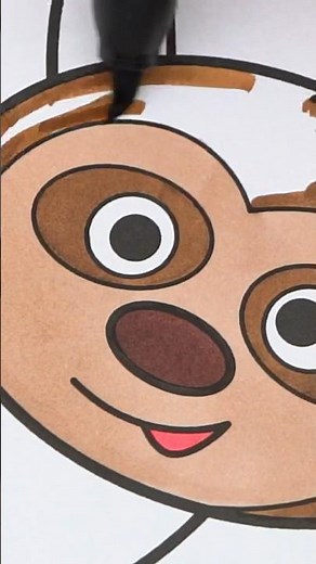 Coloring a Cute Sloth 🦥 #coloring #art #drawing #animals