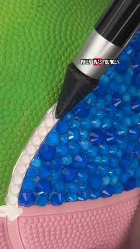 Bedazzling A Neon Rhinestone Rainbow Basketball