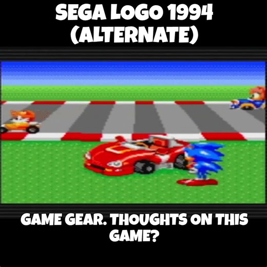 SEGA 1994 Alternate logo version on Game Gear. The famous Sonic Drift! Thoughts?