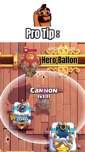 Pro tip to De-activate king tower easily✅|#clashroyale #hero #heroballoon