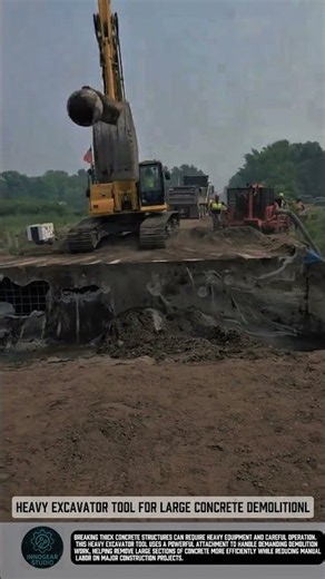 Heavy Excavator Tool for Large Concrete Demolition #tools
