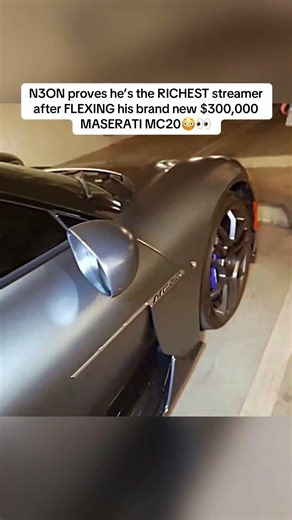 N3ON proves he’s the RICHEST streamer after FLEXING his brand new $300,000 MASERATI MC20 #n3on