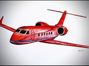 Gulfstream 4, Private Jet,Drawing timelapse