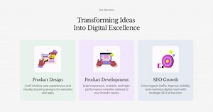 Services Section Design Agency Landing Page