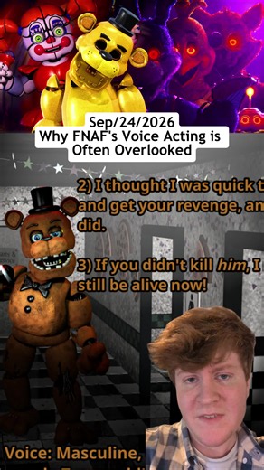 Discovering the overlooked aspect of FNAF: Its voice acting! Scott Cawthon's talent shines through performances like Phone Guy, adding depth to the chilling experience that often goes unappreciated. What are your thoughts on the voice acting in the series? #fiveguidesoffreddys #fivenightsatfreddys #fnafhorror #voiceacting #gaminganalysis #scottcawthon