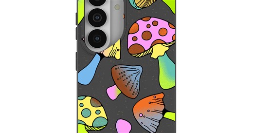 Coque Samsung Galaxy S26 Black Mushroom Party