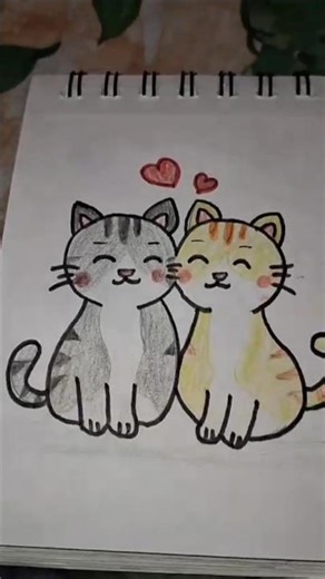 Cute Cat drawing #shorts #art #cute #cat