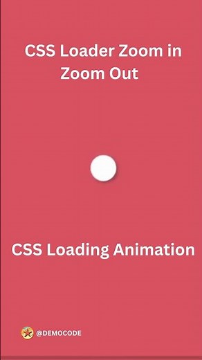CSS Loader Zoom in Zoom Out || #animation #css #loading #coding #softwareengineer