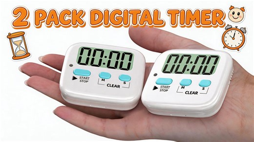 Watch Top Brand Digital Timer - 2 Pieces on Amazon Live
