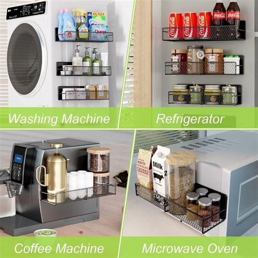 4 Pack Magnetic Laundry Shelves Review 🧺 | Best Laundry Room Space Saver!