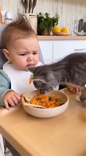 A super–cute moment where a tiny baby and a fluffy kitten share pure innocence and joy. Their reactions, smiles, and soft interactions are guaranteed to melt your heart. If you love cute babies and adorable kittens, this video is perfect for you. Keep watching for more cute and wholesome content! 🐱👶❤️ #babywithkitten #cutebabykitten #AdorableMoments #kittenloversfeatures #babylove #sweetduo #tinyfriends #CutenessAttack #viralcutereels #trendingbabyvideo #KittenMoments #PureInnocence | Funny ca