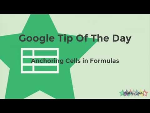 Anchoring Cells in Formulas