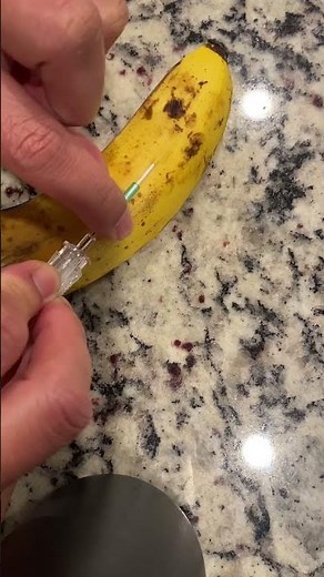 Practice inserting an iv catheter with banana #short #practice #nursing #ivcannulation