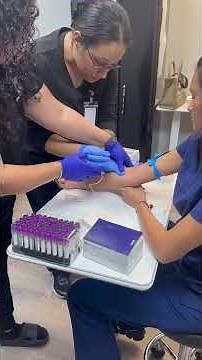 First time draw using 21g butterfly needle #medicalassistant #phlebotomy #medical