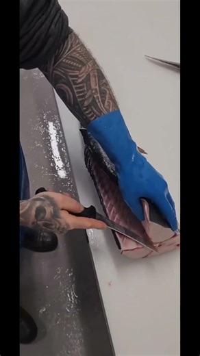 Spanish Mackerel Cleaning 🔪 Amazing Fillet Skills #shorts