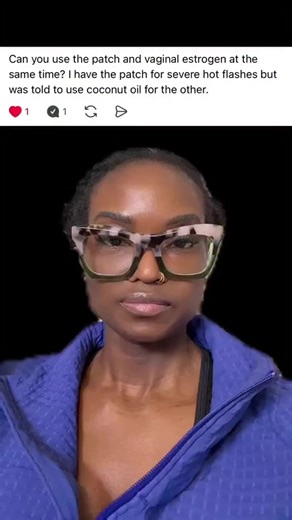 WHAT ABOUT ESTRADIOL PATCHES AND VAGINAL ESTROGEN??? I get this question repeatedly and I totally understand the confusion. There is SYSTEMIC estrogen replacement and there is VAGINAL estrogen replacement. Let’s break each down a bit. Keep reading 👇🏾 Consider their roles as separate —> Systemic estrogen replacement for perimenopause/menopause comes most commonly in the form of patches, topical gels or oral pills. These forms of HRT are for the “body” symptoms of menopause like hot flashes, nig