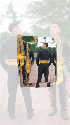 3 pcs modern Hmong clothing gold outfit $250 now $150 Size L, XL and 2XL | MaiNeng Unique Fashion Design