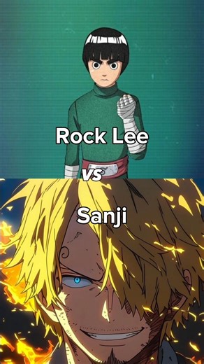 Rock Lee Vs Sanji, who will win ? check out description below👇🏻 #animefight #onepiece #naruto