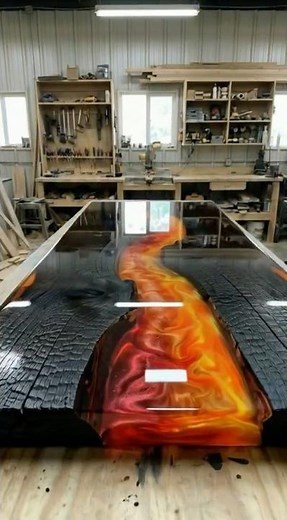 Satisfying Epoxy River Table Build! 🪵✨