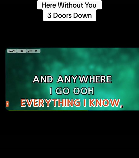 Here Without You song by 3 Doors Down ©The karaoke was made for entertainment purposes only. All songs lyrics, melodies and compassion belongs to their respective owners. #karaoketiktok #fyppppppppppppppppppppppp #karaoke #luffy_karaoke #foryoupagе #magicsing