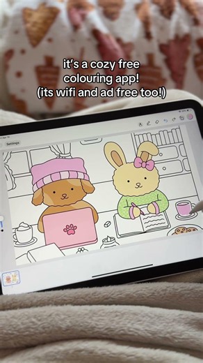 Best free iPad app! Wifi free iPad app 💕 Cozy iPad coloring! #ipadgames #coloringtutorial