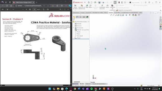 CSWA Practice A-3 #CSWA #certification #solidworks