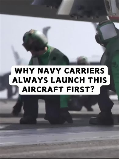 Why Navy Carriers Always Launch This Aircraft First？#Military #warship #Aircraftcarrier #warfare #aeroplane #usa #usa🇺🇸