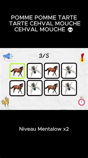 POMME POMME TARTE TARTE CHEVAL MOUCHE CHEVAL MOUCHE 🤣