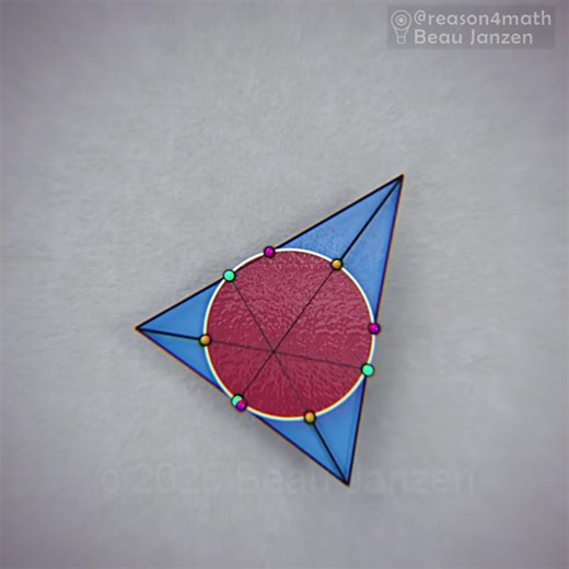 Drawing the nine-point cirlce that can be created inside of any triangle. I’m creating all this work on my own, so if you like my content and would like to see more, I’d appreciate your support. In my bio, you can leave a t~ | Reason-why