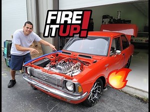 Toyota 3tc Dragcar start up