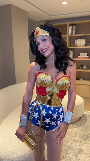 WONDER WOMAN for last night’s @heidi klum Halloween Party 🎃❤️🌟💙#fitcheck #costume #ootn #halloween #wonderwoman Makeup: @Jasen Kaplan Hair: @The Wig Company Violet Gega Costume: Garo Sparo