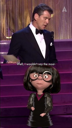 Edna Mode & Pierce Brosnan Present Best Costume Design at the 77th #Oscars