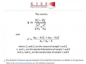 Tackling statistics: the easy way of understanding the two sample t-test