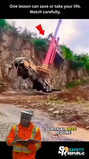 🔷 Mining Safety Alert: Crane Collapse During Excavator Lifting ⚠️ Heavy lifting in mining requires absolute precision and strict safety protocols. A crane collapse while lifting an excavator shows how quickly things can go wrong when controls fail. 🦺 Key Preventive Measures: • Pre-Lift Planning – verify load, crane capacity, and ground stability • Rigging Inspection – check all slings, shackles, and lifting points • Load Chart Compliance – never exceed rated capacity • Ground Conditions – use