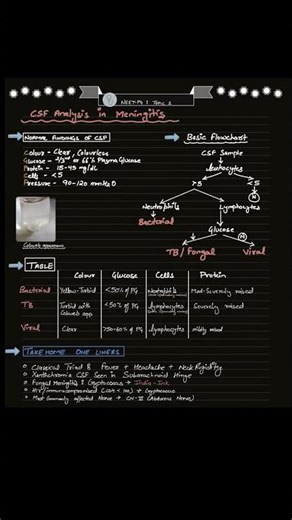 CSF Analysis in Meningitis | NEET PG High Yield Topic | Fmge #mciexam #nbems #fmge #neetpg #neetpyq