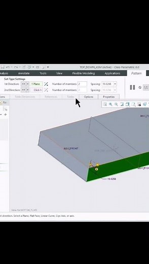 Direction Pattern In Creo #ptccreo