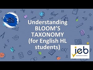 Understanding Bloom's Taxonomy - for students