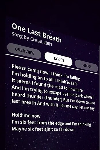Creed - One Last Breath Lyrics